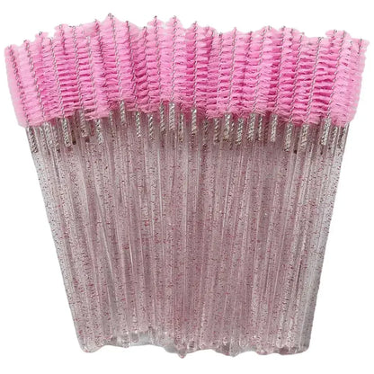 Disposable Crystal Eyelashes Brush Comb 50Pcs Eye Lashes Extension Mascara Wands Makeup Professional Makeup Beauty Tool Beauty World Shop