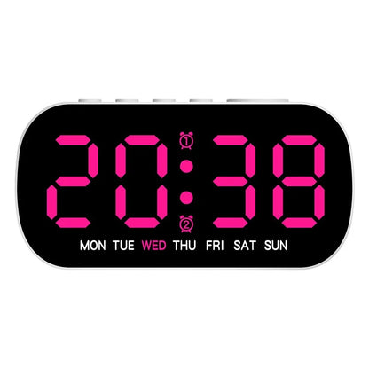 Digital Alarm Clock USB Powered Temperature Date Week Dual Alarm Night Mode Snooze Clock 5 Levels of Brightness 12/24H LED Clock Beauty World Shop