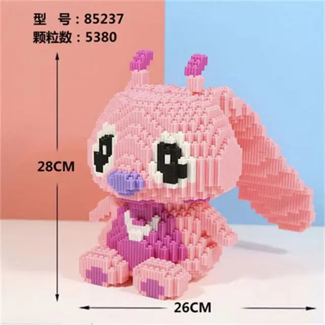 Herocross Disney Building Block Stitch Giant Stitzer Assembly Toy Children's Birthday Gift Puzzle Desktop Decoration Beauty World Shop