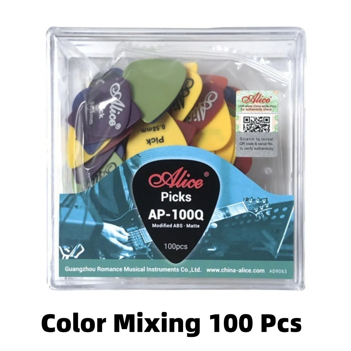 Alice Guitar Pick Mixed ABS Premium Matte Anti-Skid Guitar Pick 24/50/100 Pieces w/ Pick Box /for Acoustic Electric/Ukulele Beauty World Shop