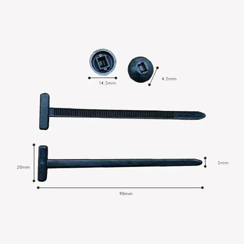 Cable tie buckle fixed through the core nail cable tie buckle mudguard fender inner lining trunk buckle Beauty World Shop