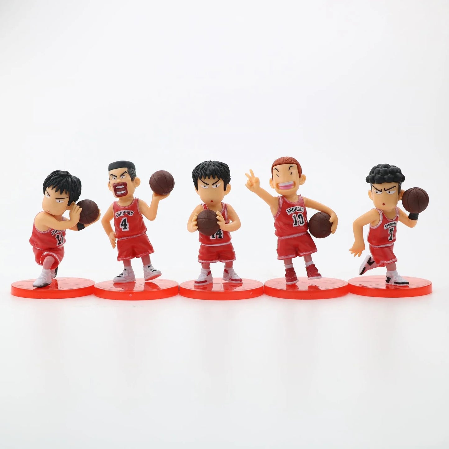 Slam Dunk Q Edition Five Piece Set Sakuragi Hanamichi Ryukawa Maple Shobei Basketball Team Doll Handmade Ornament Car Decoration Beauty World Shop