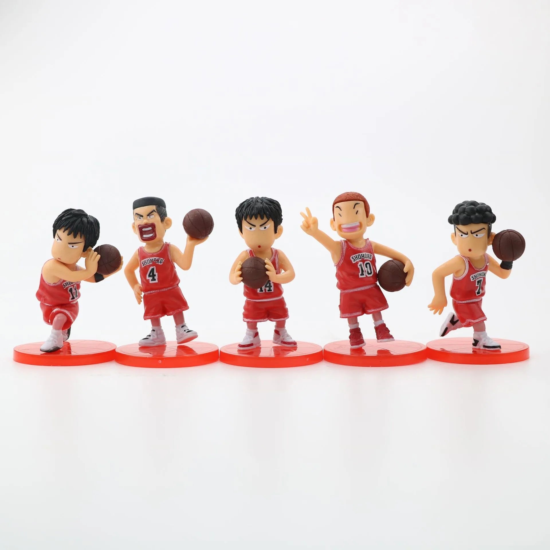 Slam Dunk Q Edition Five Piece Set Sakuragi Hanamichi Ryukawa Maple Shobei Basketball Team Doll Handmade Ornament Car Decoration Beauty World Shop