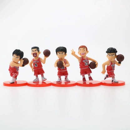 Slam Dunk Q Edition Five Piece Set Sakuragi Hanamichi Ryukawa Maple Shobei Basketball Team Doll Handmade Ornament Car Decoration Beauty World Shop