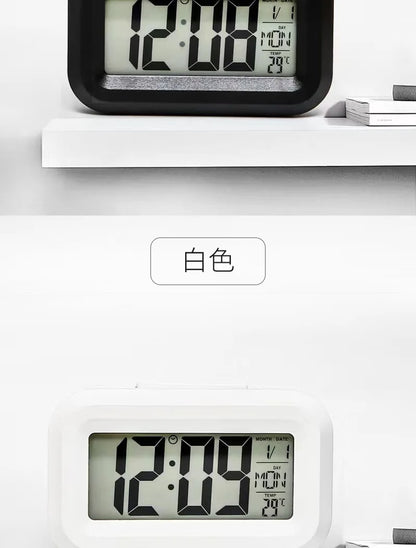 Alarm Clock Digital Clock LED Electronic With Backlight Snooze Calendar For Home Office Desktop Table Screen Display Watch Beauty World Shop