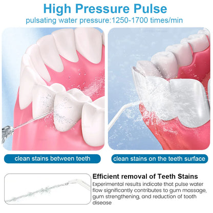Oral Irrigator Dental Water Flosser for Teeth High Pressure Electric Dental Irrigator Water Flosser Mouth Washing Machine 800ML Beauty World Shop