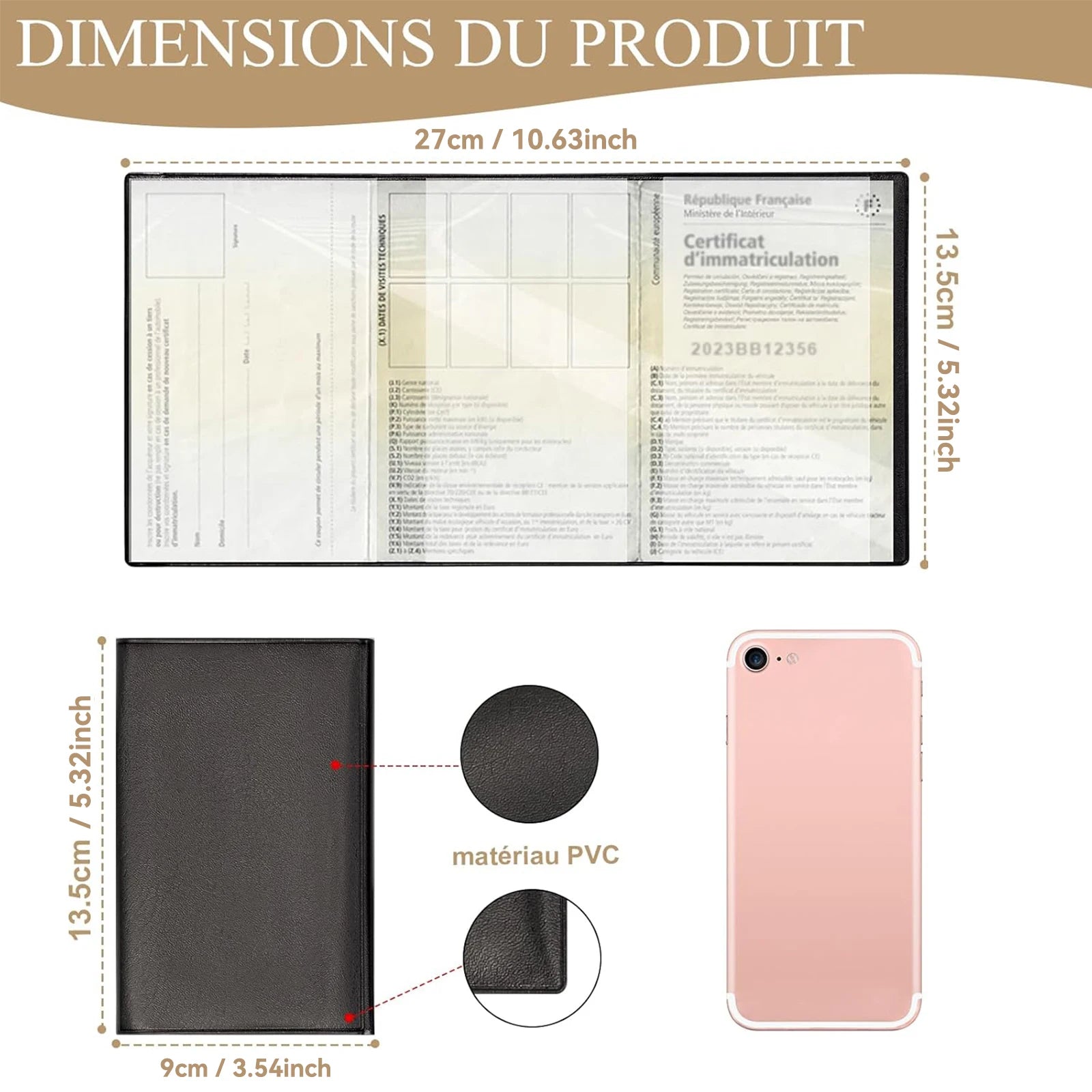 Transparent Plastic Document Sleeve Vehicle Registration And Insurance Card Holder for Car/Motorcycle Papers Beauty World Shop