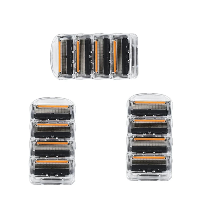 Hot Selling Manual Razor for Men Five Layer Blade Stainless Steel Blades No Skin Damage Old Style Blades Shaver Heads Razor Beauty World Shop