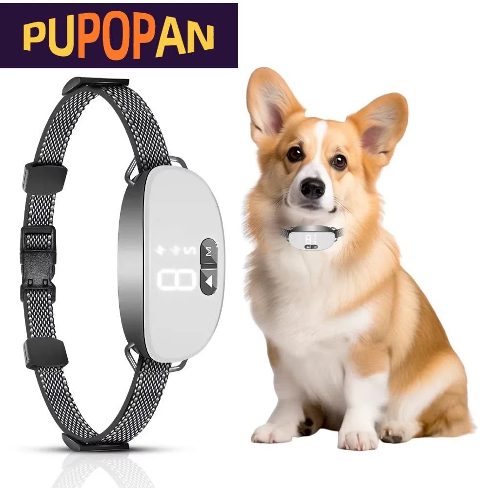 new smart Dog Bark Collar,Rechargeable Smart Barking Collar, Anti Bark Training Collar Adjustable Sensitivity Beauty World Shop