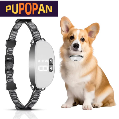 new smart Dog Bark Collar,Rechargeable Smart Barking Collar, Anti Bark Training Collar Adjustable Sensitivity Beauty World Shop