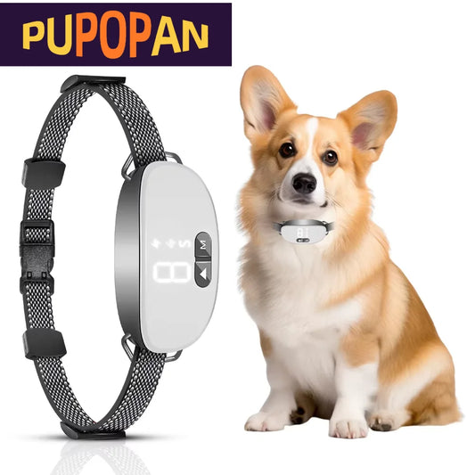 new smart Dog Bark Collar,Rechargeable Smart Barking Collar, Anti Bark Training Collar Adjustable Sensitivity Beauty World Shop