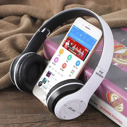 Bluetooth 50 Wireless Headphones Foldable HIFI Stereo Bass with Mic USB Adapter for iPhone Gaming Beauty World Shop