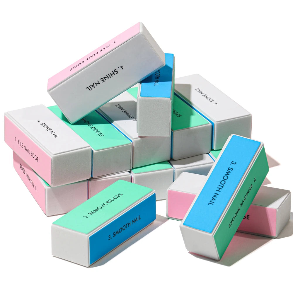 Professional 4 Ways Nail Buffing Block Manicure Pedicure Tool Emery Board Nail Art Care Buffing Buffer Sanding Files Beauty World Shop