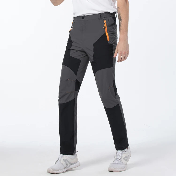 TRVLWEGO Men Summer Hiking Pants Wear-resistant Water Splash Prevention Quick Dry UV Proof Elastic Thin Camping Trousers Beauty World Shop