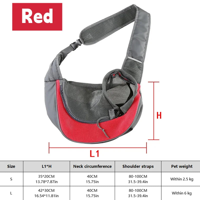 1Pc Dog out backpack,Dog Sling Carrier Breathable Mesh Travel Crossbody Bag For Puppy Cat Hiking Camping Beauty World Shop