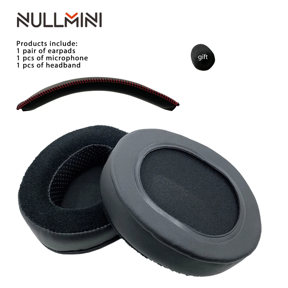 NullMini Replacement Earpads for HyperX Cloud 1/2, Alpha, Silver, Core, Revolver Headphones Headband Ear Cushion