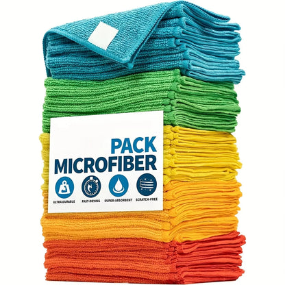 10/5/3pcs Microfiber Cleaning Cloth, Dishwashing Cloth Household Rag Kitchen Bathroom Cleaning Towel Durable Absorbent Towel Beauty World Shop