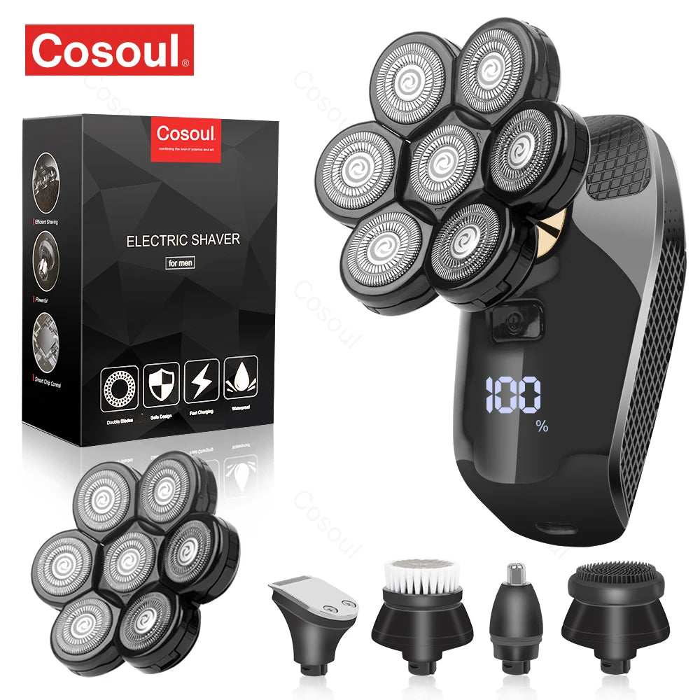 Cosoul Shaver for Men Electric Shaver Powerful Bald Head Shaver Beard Shaving Machine For Men Razor Husband Gift Boyfriend Beauty World Shop
