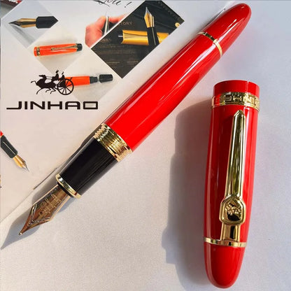 1 PCS JINHAO 159 Classic Design SIlver Trim Calligraphy Iridium Business Pen With Converter Beauty World Shop