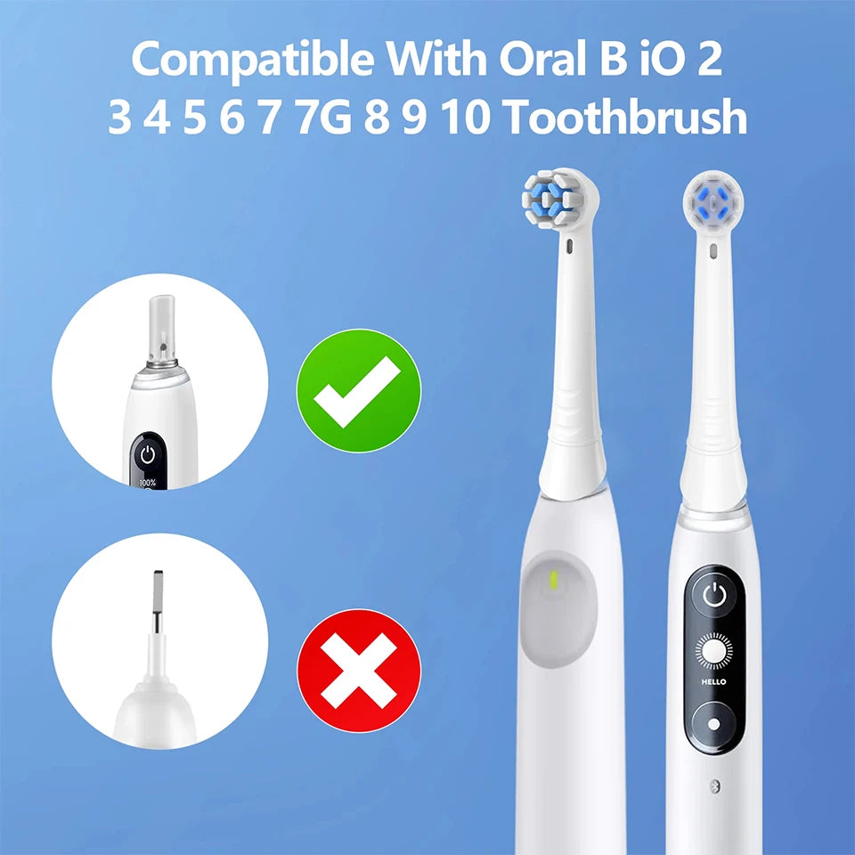 Toothbrush Replacement Heads Compatible with Oral B iO 10 9 8 7 6 5 4 3 Series Electric Toothbrush, 4 Pack Brush Heads Beauty World Shop