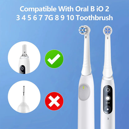 Toothbrush Replacement Heads Compatible with Oral B iO 10 9 8 7 6 5 4 3 Series Electric Toothbrush, 4 Pack Brush Heads Beauty World Shop