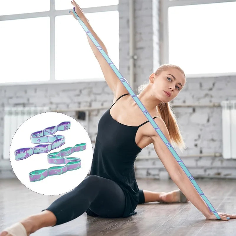 Adult Latin Training Elastic Resistance Band Yoga Auxiliary Stretching Belt Bands Beginner Pilates Dance Loop Fitness Tension Beauty World Shop