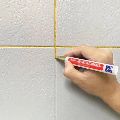 1Pcs Waterproof Ceramic Tile Grout Marker Pen, White Tile Repair Pen with Anti-Mold Filler, Bathroom Floor Tile Gap Cleaning Pen Beauty World Shop