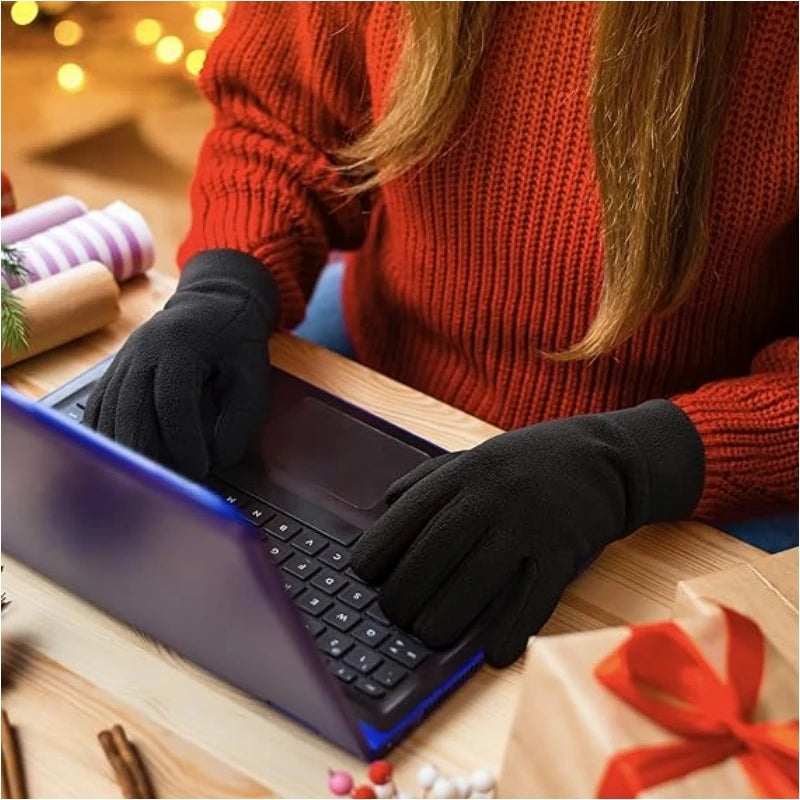Warm Winter Gloves Polar Fleece Cold Weather Gloves Touch Screen Women and Men Thermal Gloves for Running Hiking Beauty World Shop