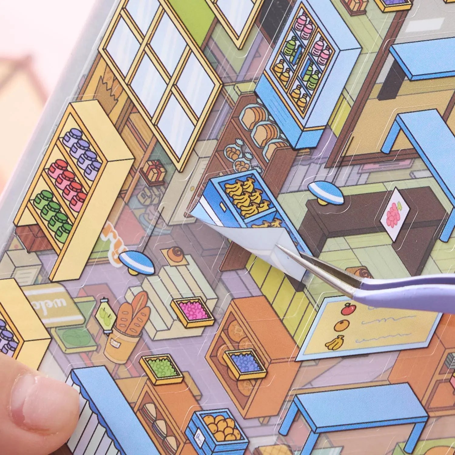 Mr Paper 3D Cabin Scene Stickers Book Visual Stacking Cartoon Scene Sticker Collection DIY Cabin Scene Stationery  Stickers Beauty World Shop