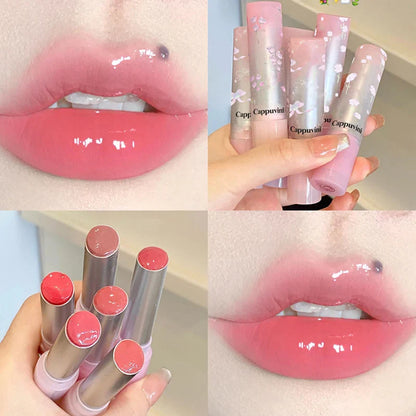 Flowery dish language lip gloss mirror lip glaze beep lip water light lasting makeup not easy to dip cup makeup Beauty Trend Shop