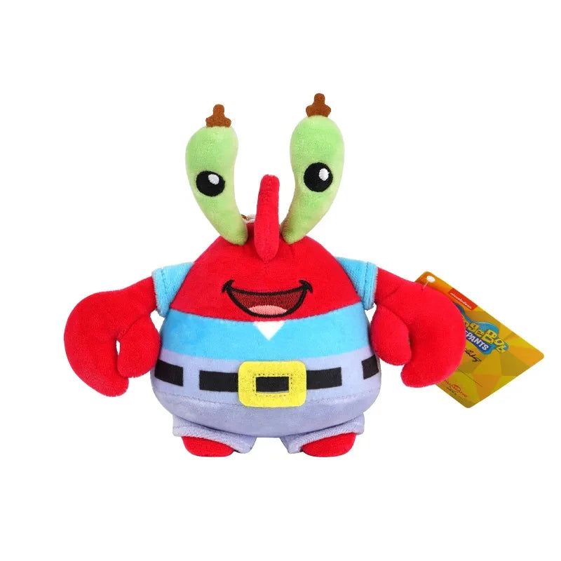 Kawaii Cartoon Spongebob Patrick Star Plush Toy Keychain Stitch Creative Gary Backpack Pendant Squidward Tentacles Friends Gifts Beauty World Shop