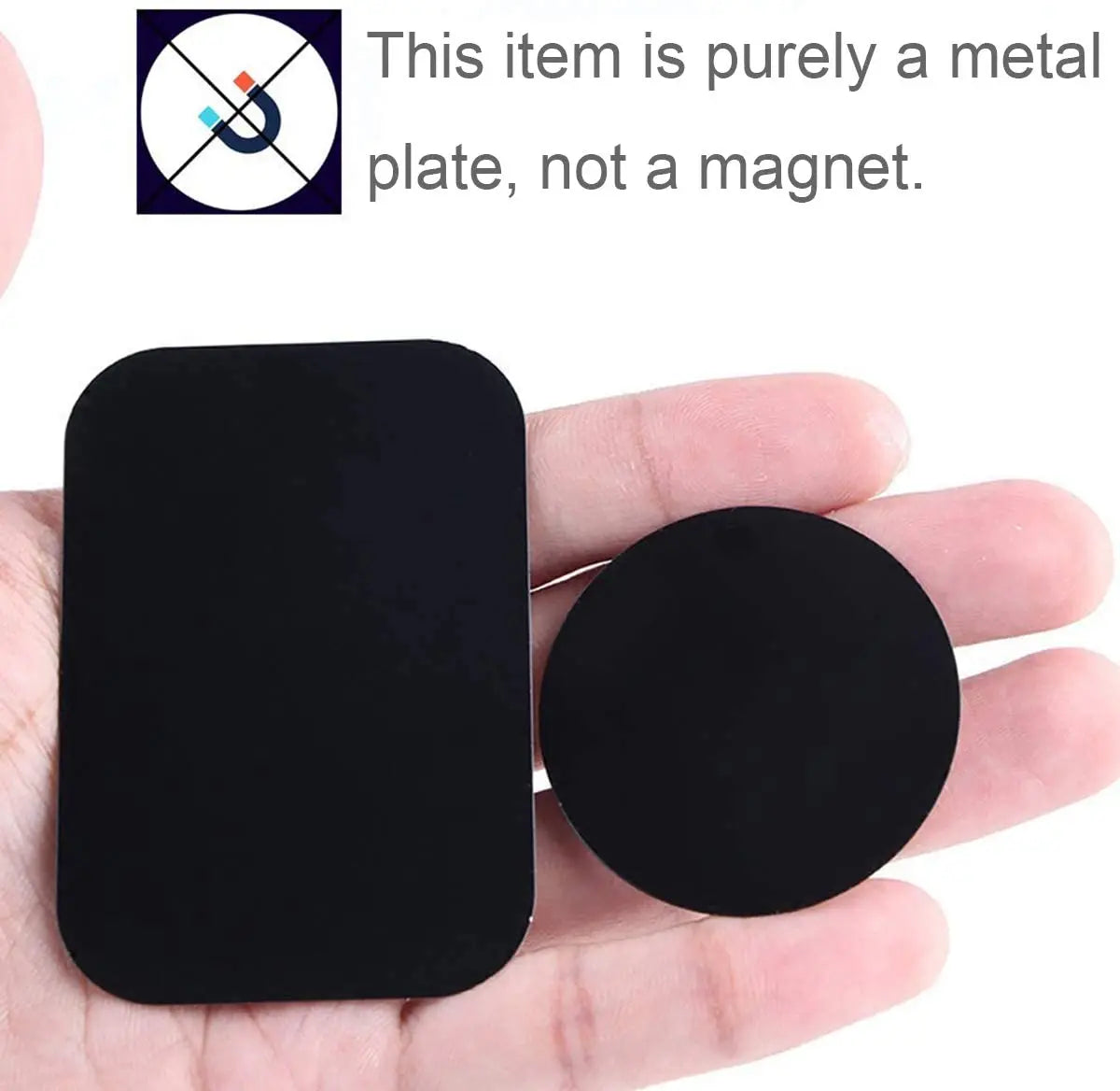 5pcs/Set Metal Disk Plate for Magnetic Phone Holder Black Iron Sheet Disk Sticker Car Phone Magnet Stand Accessories for car Beauty World Shop