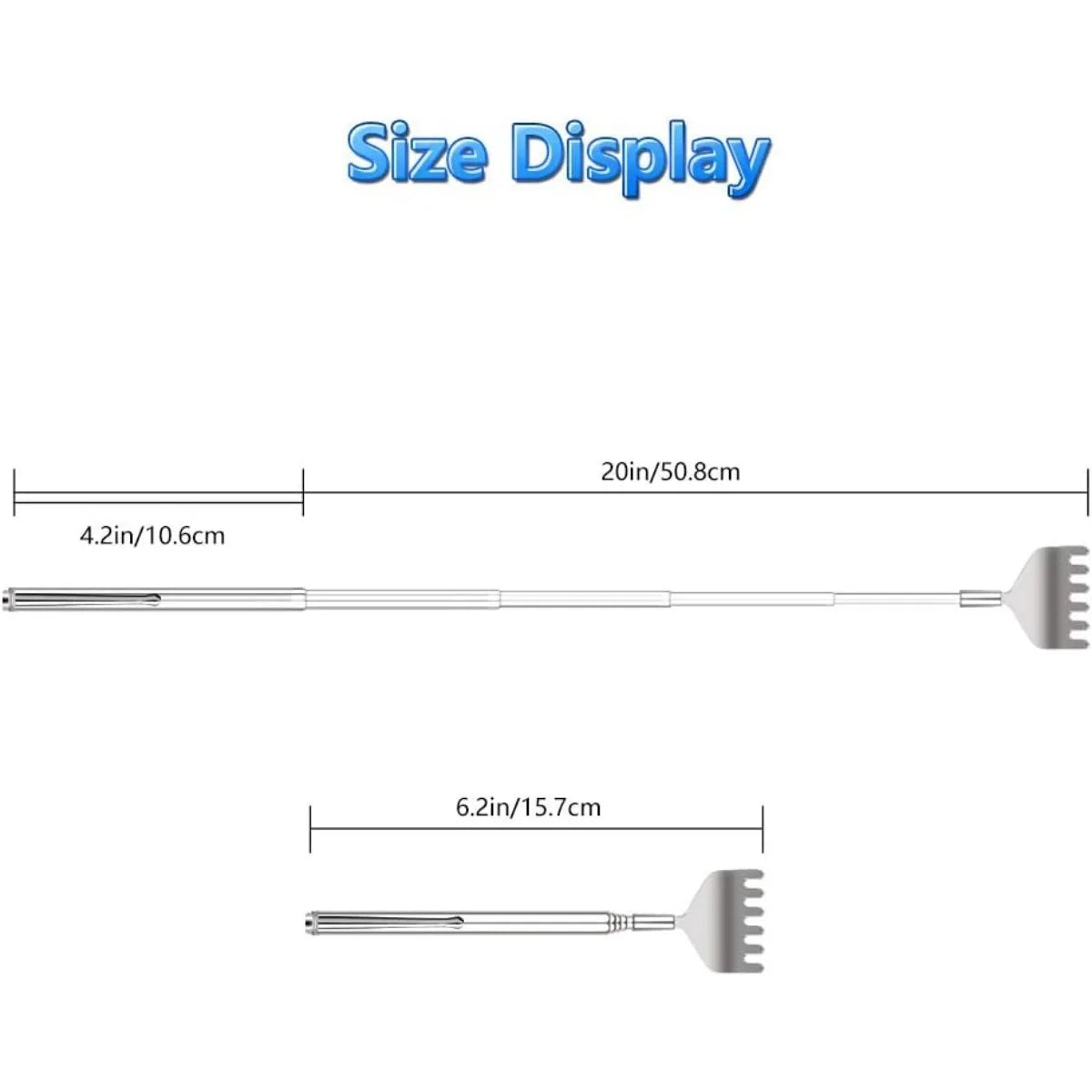 Extendable Back Scratcher for Men Portable Telescopic Metal Back Scratchers Back Hand Massager for Birthday Christmas Gifts Beauty Trend Shop