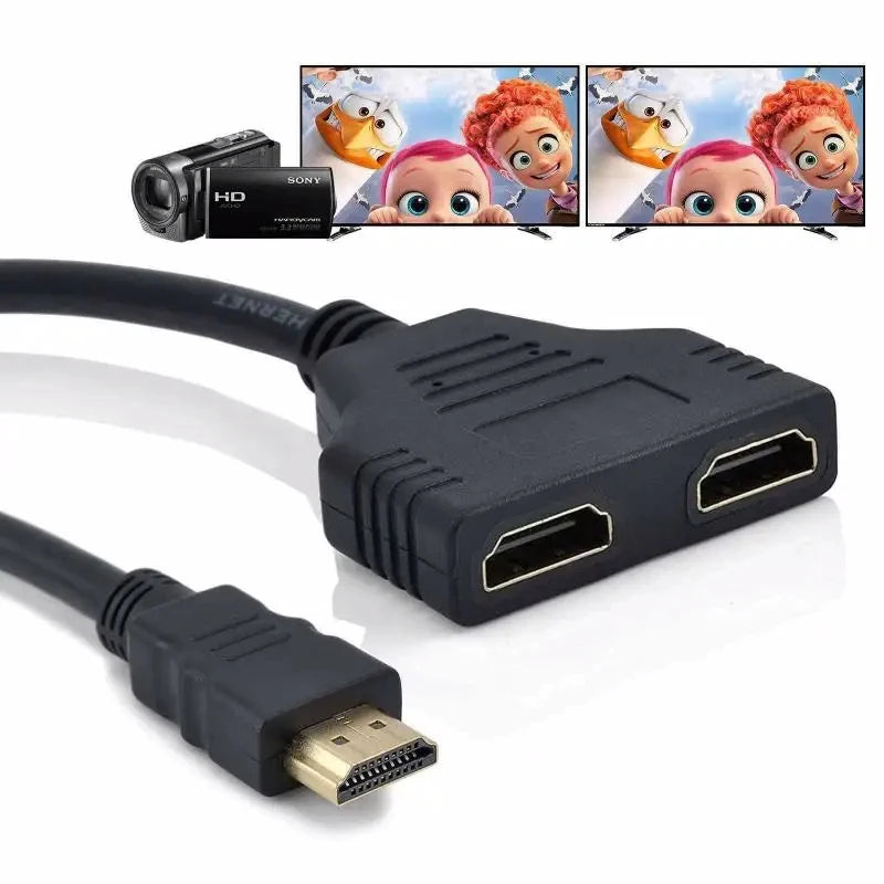 Hdmi Compatible Splitter Cable Video Switch Adapter Output Hub X Box Ps3 4 Dvd Hdtv Pc Laptop TV Hd 1080p 1 Input 2 Beauty World Shop