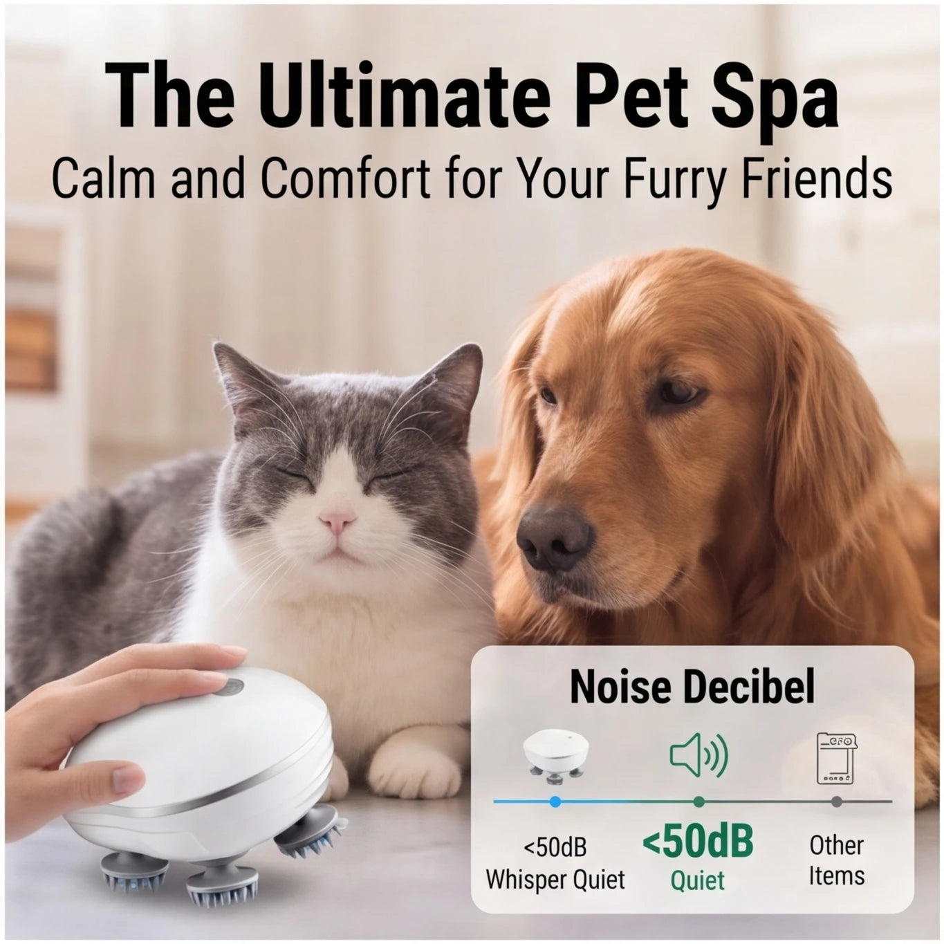 2-in-1 Electric Scalp Cleaner & Pet Massager – Deep Vibration Brush for Hair Wash & Pet Relaxation, Rechargeable & Easy to Clean Beauty World Shop