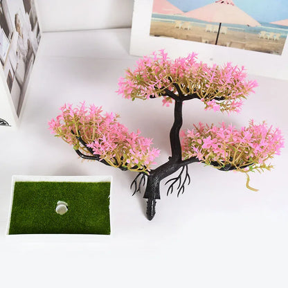 Artificial Plants Bonsai Small Tree Pot Fake Plant Flowers Potted Ornaments For Home Room Table Decoration Hotel Garden Decor Beauty World Shop
