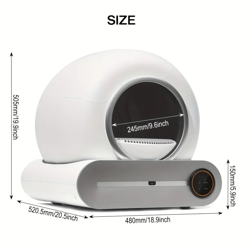 New 65L Automatic Smart Cat Litter Box Self Cleaning Fully Enclosed Large Cat Toilet Litter Tray Beauty World Shop