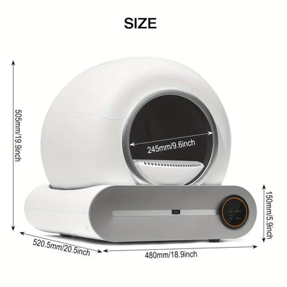 New 65L Automatic Smart Cat Litter Box Self Cleaning Fully Enclosed Large Cat Toilet Litter Tray Beauty World Shop