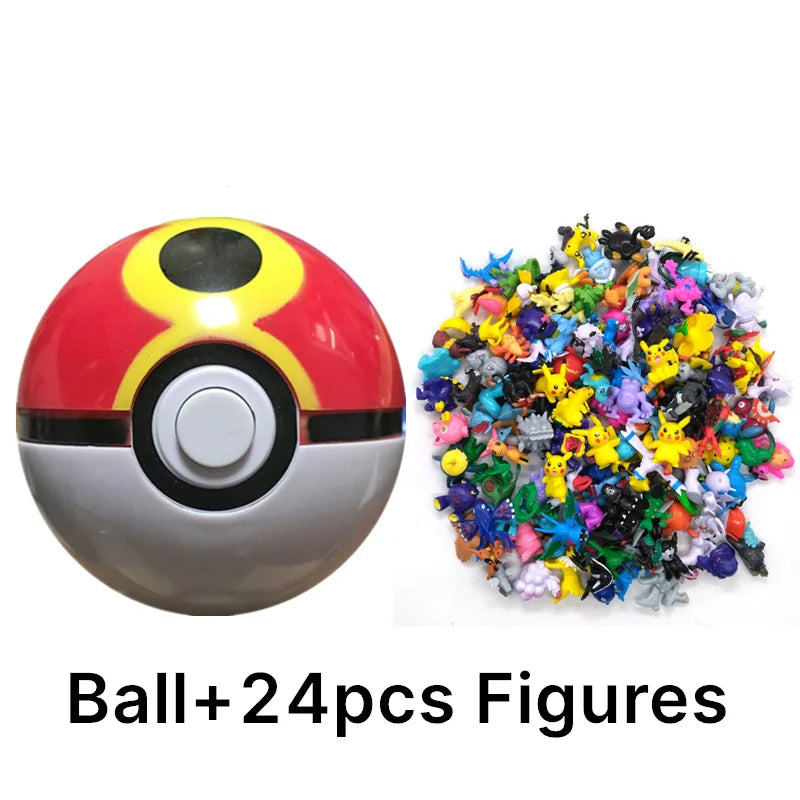 аниме фигурки Toys 7Cm Elf Ball 2-3cm Anime Action PokeBall Figures Monster Toy Model Dolls Children Christmas Gift Beauty World Shop