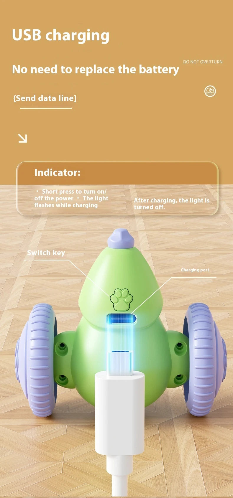 Electric Mouse Car Pet toys Interactive Cat Toy Rechargeable Automatic Teaser with Intelligent Obstacle Avoidance Pet Products Beauty World Shop