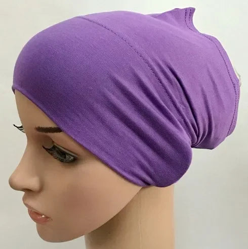 2020 soft modal inner Hijab Caps Muslim stretch Turban cap Islamic Underscarf Bonnet hat female headband tube cap turbante mujer Beauty World Shop
