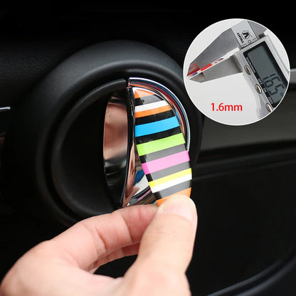 2PCS Car Door Wrist Handles Anti Scratches 3D Stereo Protective Sticker For BMW MINI ONE Cooper S CLUBMAN R55 R56 R60 R61 Decals Beauty World Shop