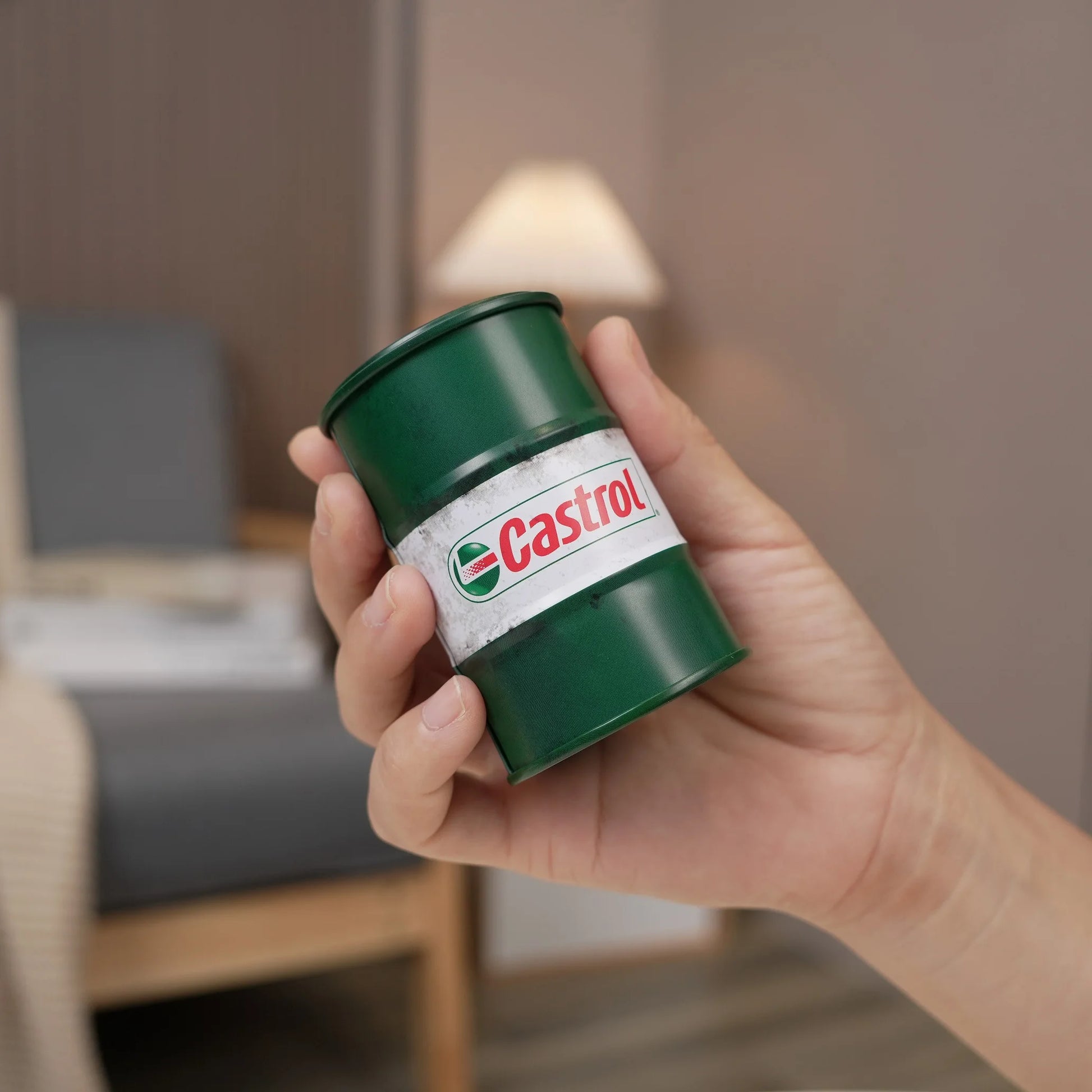 Chemistry Oil Drum Model Iron Mini Oil Drum Model War Games Scene Model Storage Box Desktop Decoration Car Model for Boys Gifts Beauty World Shop