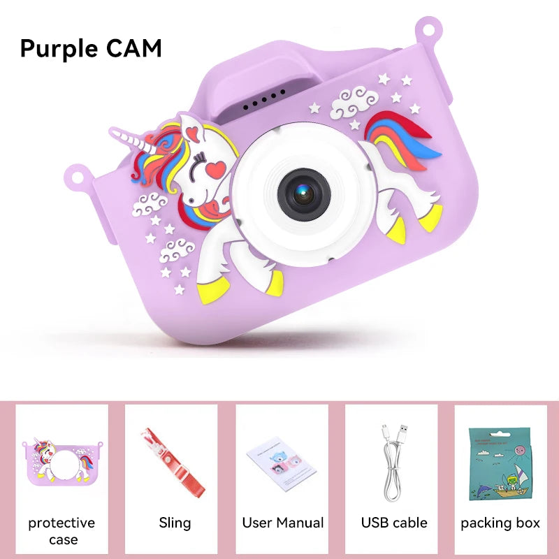Christmas Children Camera HD 1080P Toddler Digital Video Camera 2.0inch Kids Camera with Silicone Cases Toys for Christmas Gifts Beauty Fashion