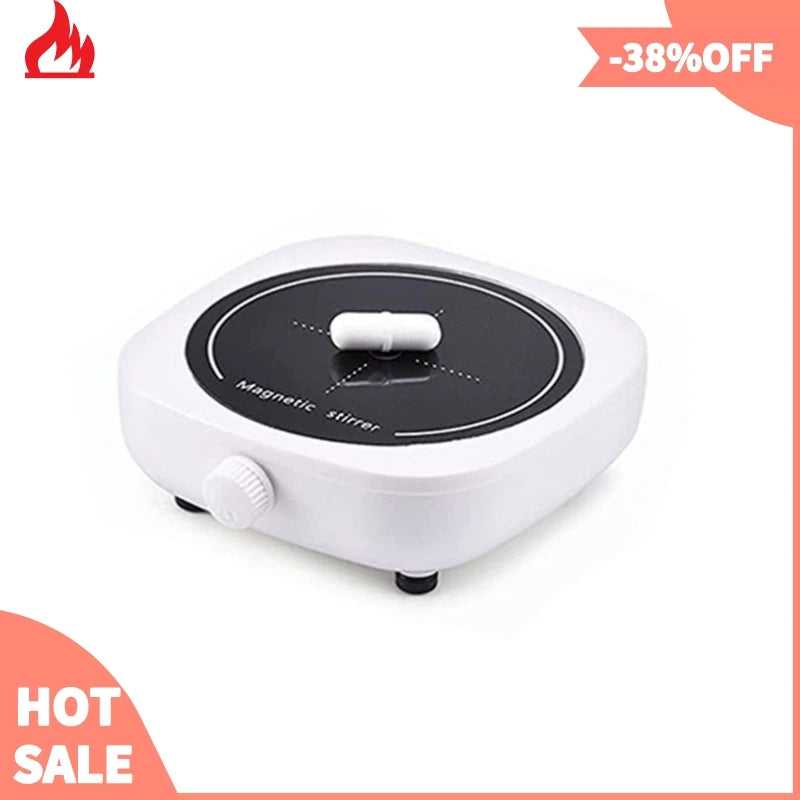 Magnetic Stirrer Mini Lab Stir Mixer Portable Stirrer Plate with Stir Bar 2L 4000RPM for Laboratory (EU/US/UK Plug ) Beauty World Shop