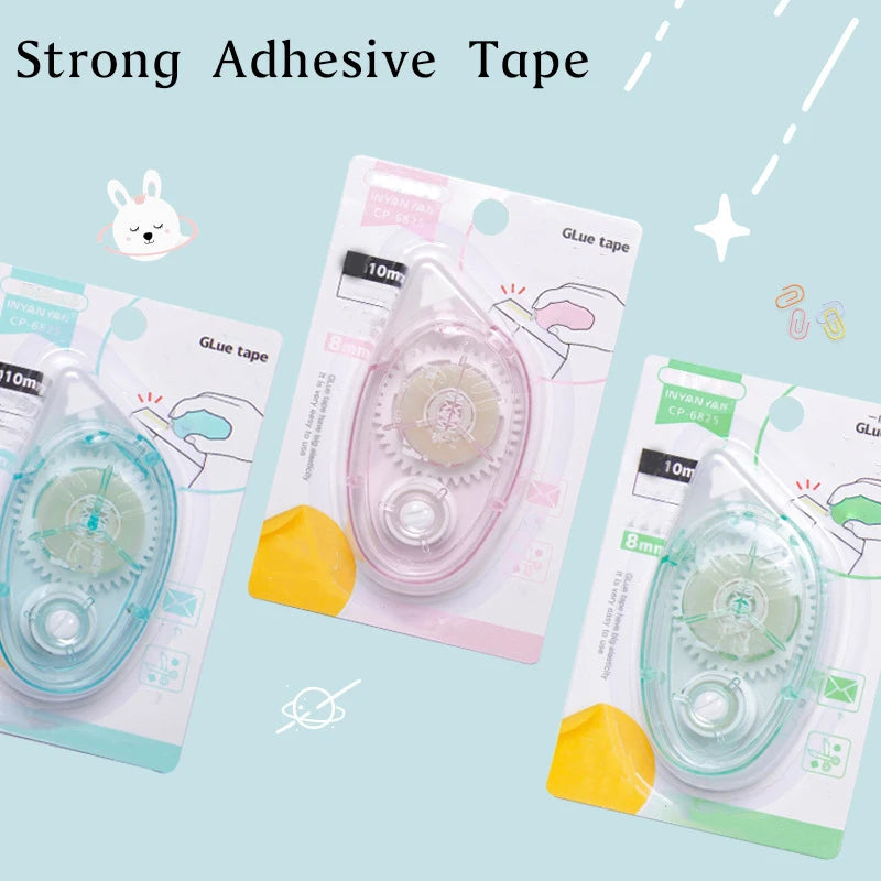 10m*8mm Strong Double Sided Adhesive Glue Tape DIY Scrapbooking Office Stationery Supplies High Viscosity Roller Tape Beauty World Shop