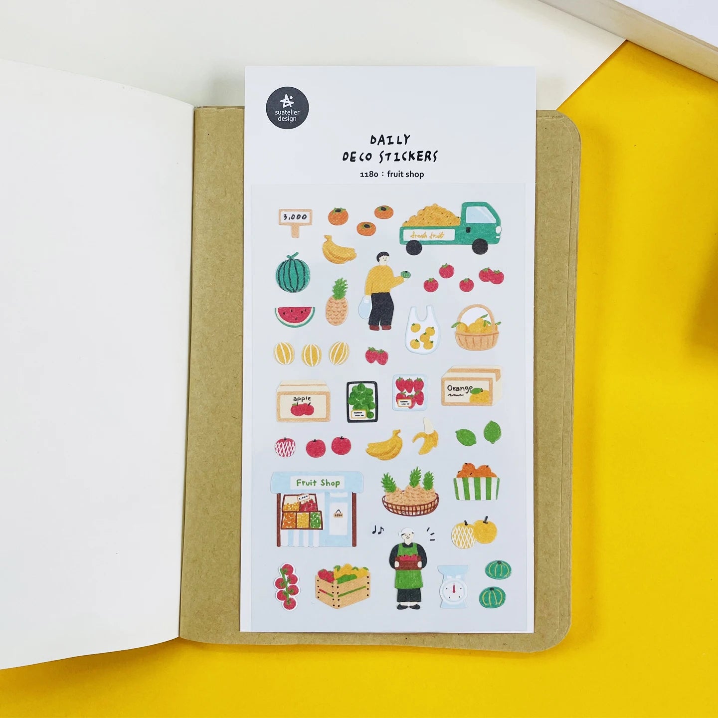 Korean Import Suatelier Travel Home Life Study Friend Stickers Scrapbooking Diy Journaling Diary Stationery Sticker School Gift Beauty World Shop