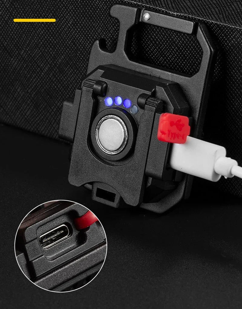 Mini LED Flashlight Magnetic COB Outdoor Camping Pocket Work Light 800 Lumens USB Rechargeable 7 Modes Spotlights Beauty World Shop