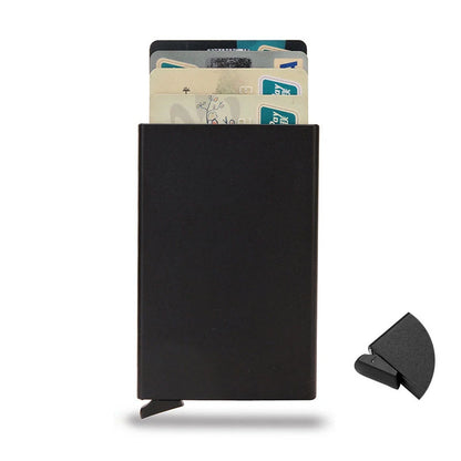 Rfid Smart Wallet Card Holder Metal Thin Slim Men Women Wallets Pop Up Minimalist Wallet Small Black Purse Vallet Walets for Men Beauty World Shop