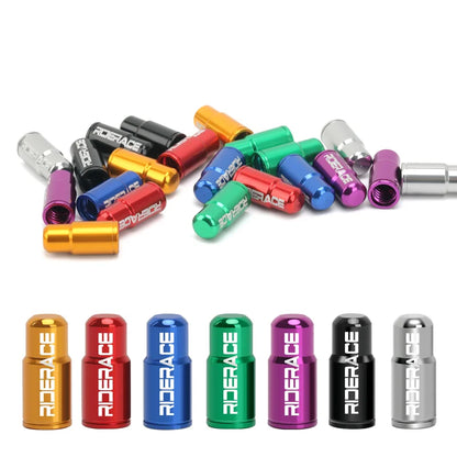 RIDERACE Bicycle Tire Valve Cap Aluminum Alloy CNC MTB Road Bike Tube Tyre Gas Nozzle Cover for FV Presta Valve Dustproof Beauty World Shop